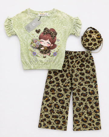 2 Peice Fancy Summer Suit For Girls
