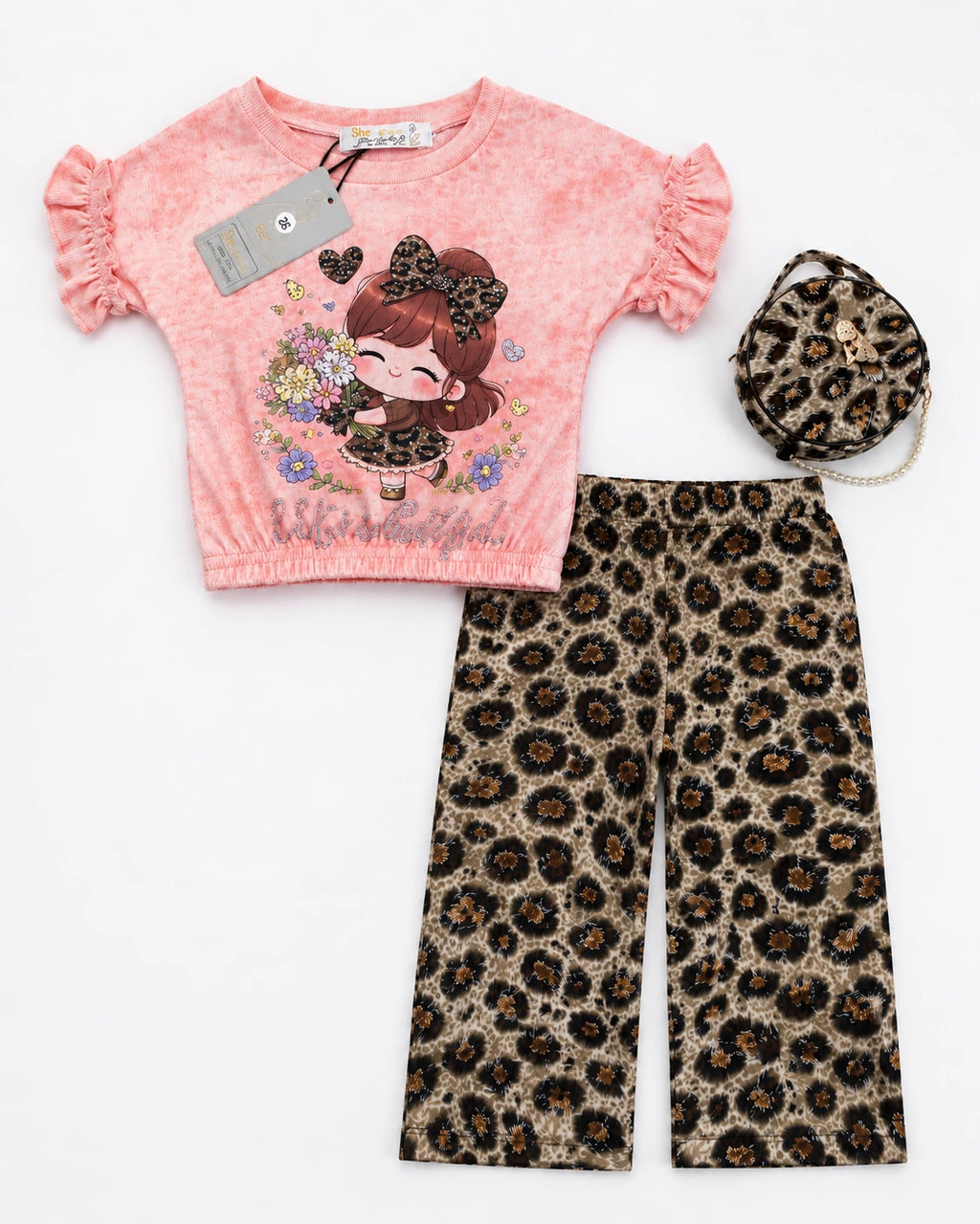 2 Peice Fancy Summer Suit For Girls