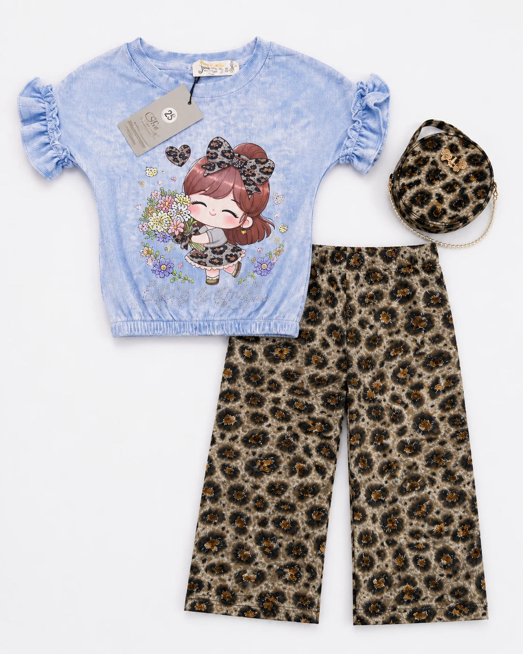 2 Peice Fancy Summer Suit For Girls
