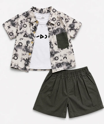 3 Piece Frount Open Summer Suit For Boys