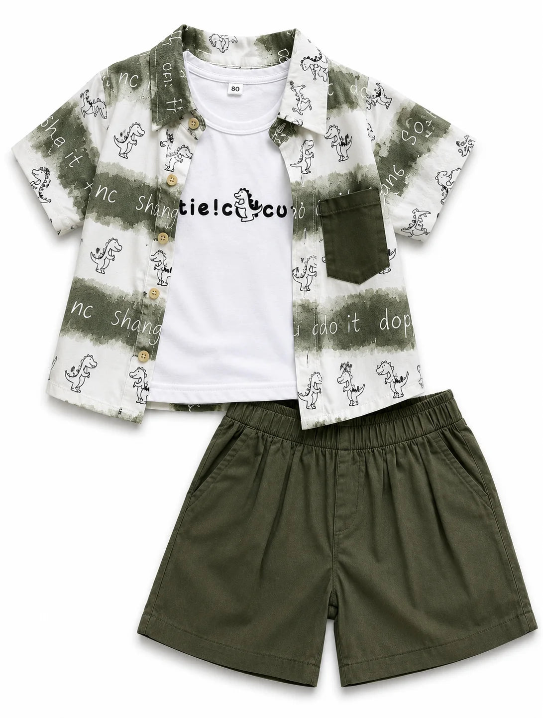 3 Piece Frount Open Summer Suit For Boys