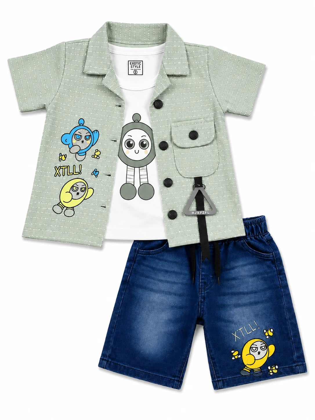 3 Peice Fancy Baba Summer Suit