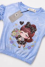 2 Peice Fancy Summer Suit For Girls