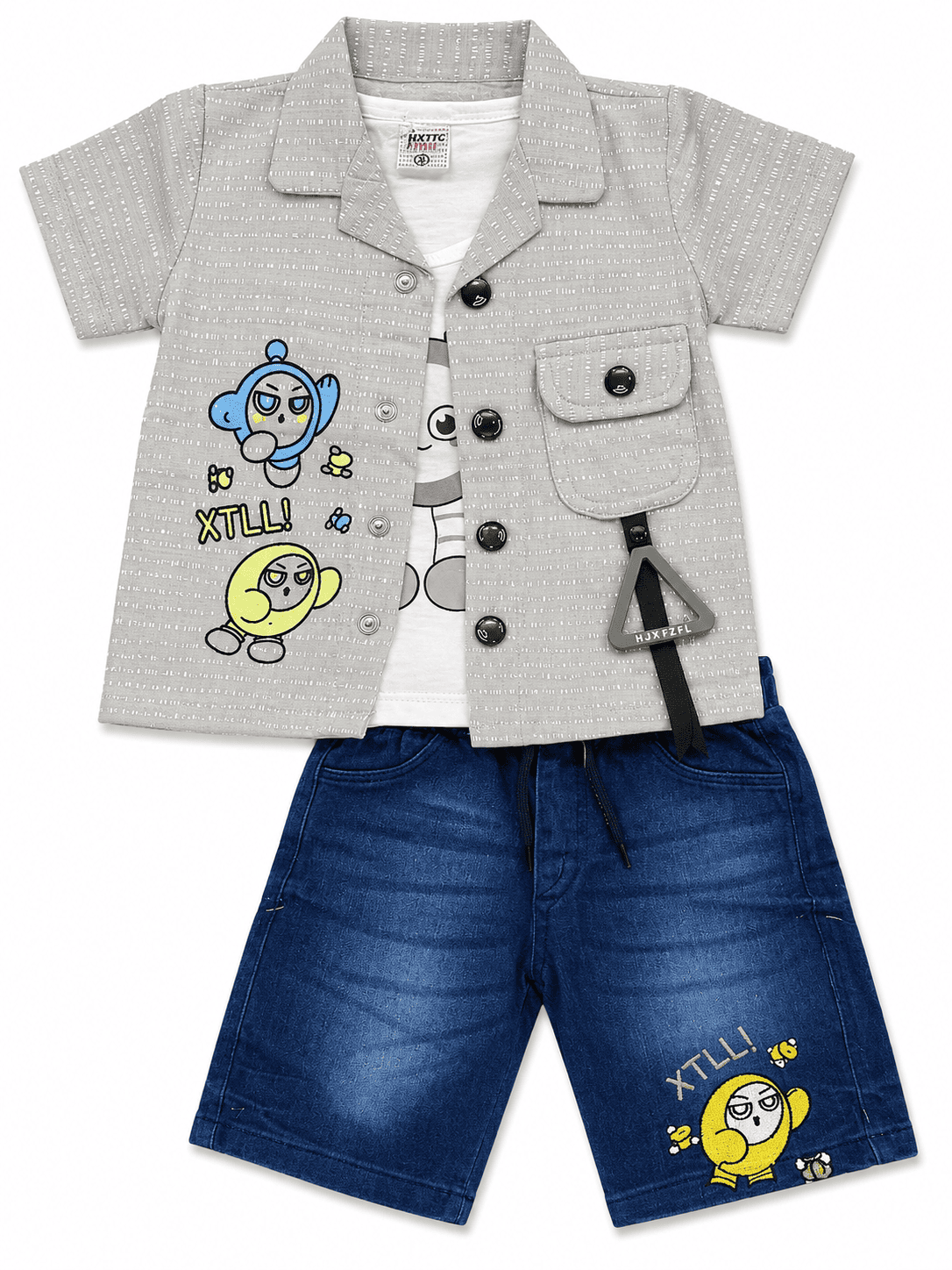 3 Piece Fancy Baba Summer Suit