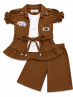 3 Piece Style Summer Suit For Girls