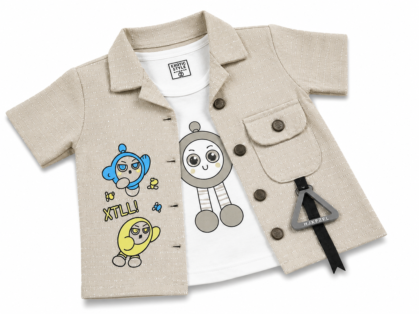 3 Piece Fancy Baba Summer Suit