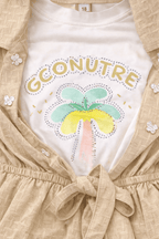 3 Piece Fancy Summer Suit For Girls