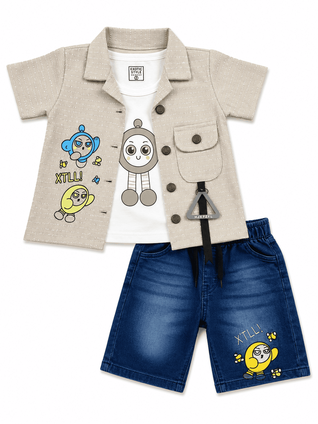 3 Piece Fancy Baba Summer Suit
