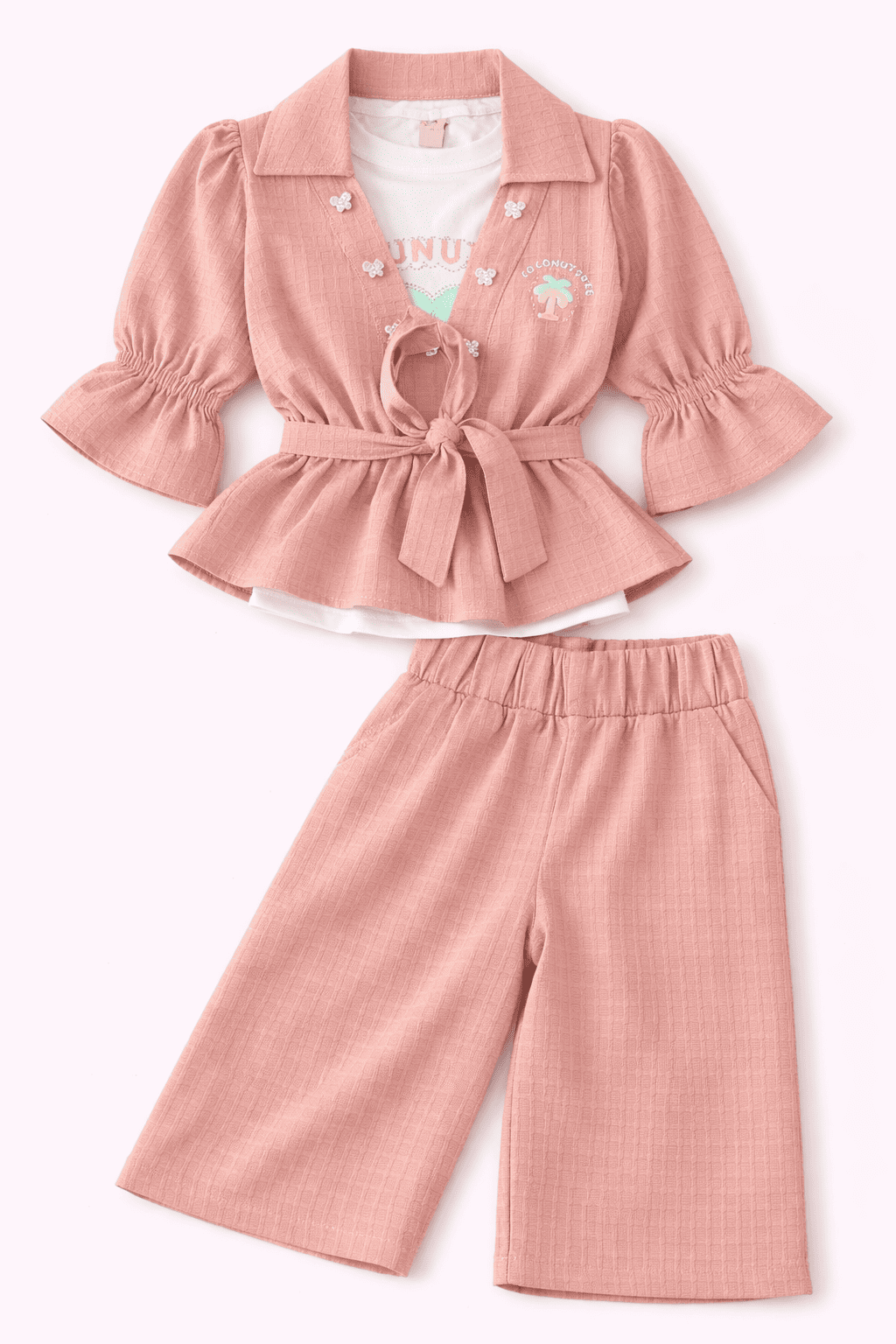 3 Piece Fancy Summer Suit For Girls