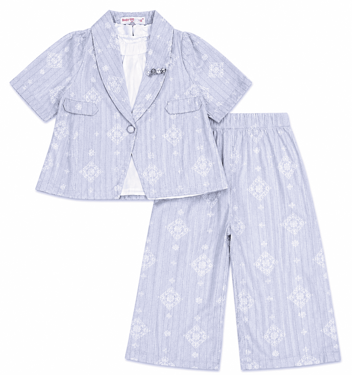 3 Piece Fancy Summer Suit For Girls